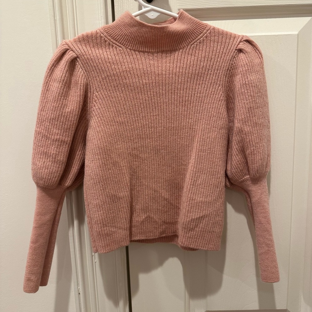 Mes kids des fleurs lantern sleeve sweater, size small (5/6)